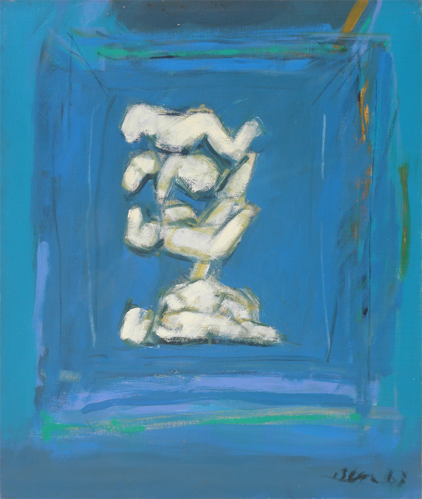 Ils tombent, VIII/1967, huile sur toile, 46x55cm