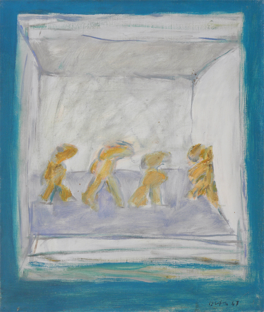 Procession, 1967, huile sur toile, 55x46xcm
