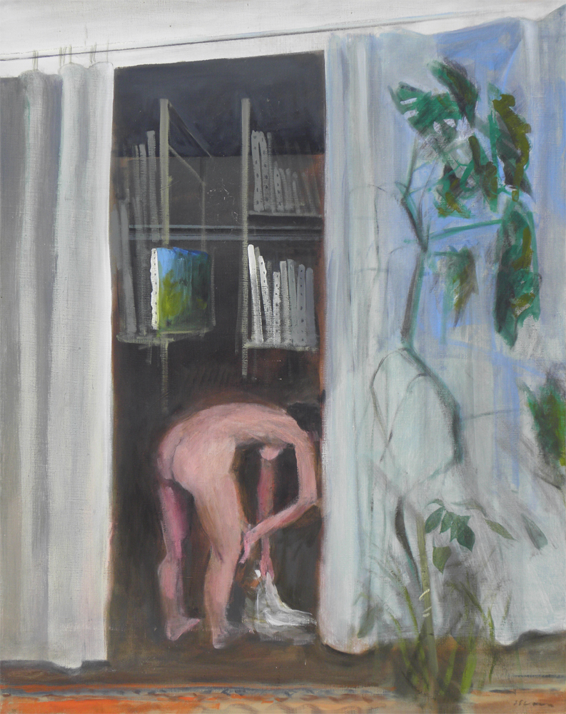 Femme lisant, 1981, huile sur toile, 65x81cm