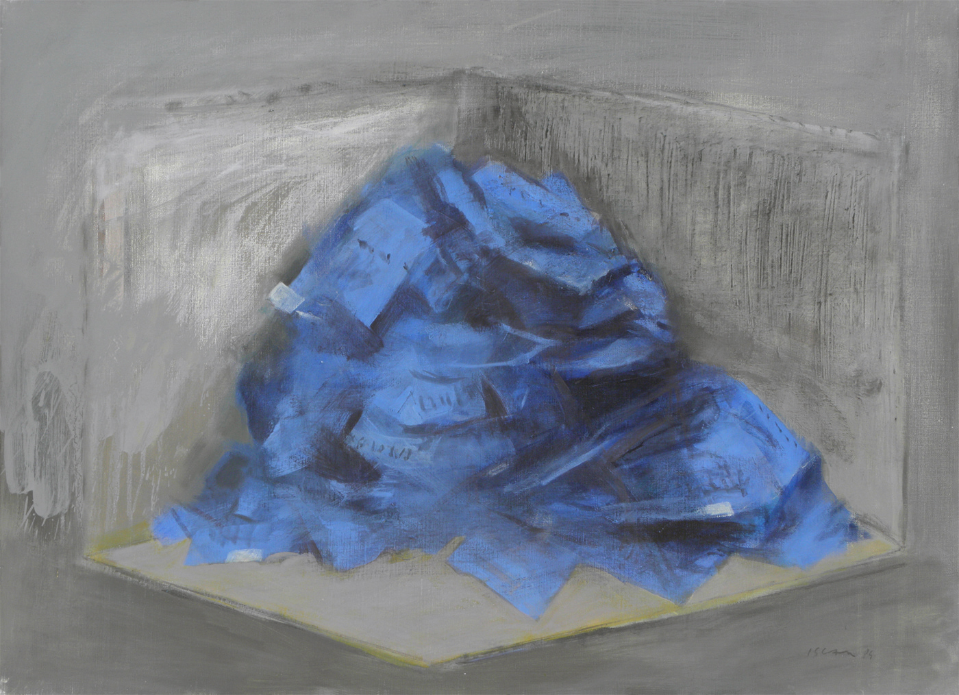 Encre bleue, 1984, huile sur toile, 73x54cm