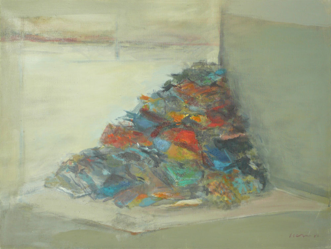 Sédiments colorés n° 1, 1984, huile sur toile, 73x54cm