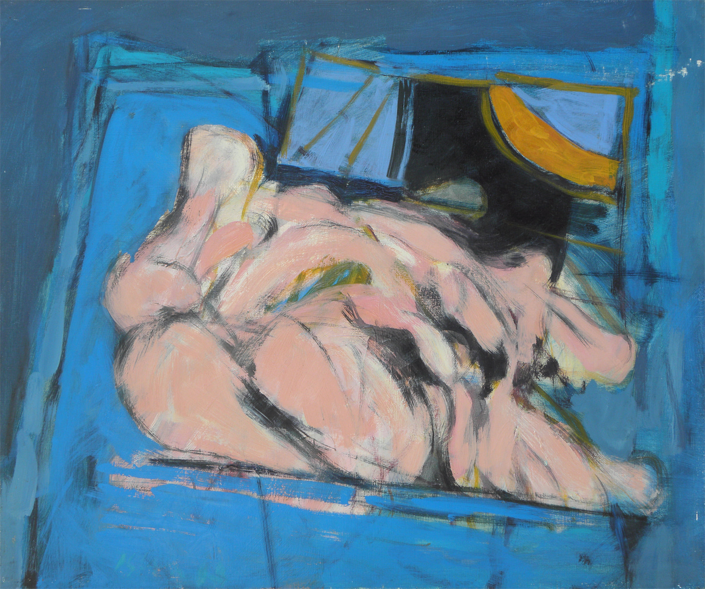 Les corps éperdus, 1966, huile sur toile, 55x46cm
