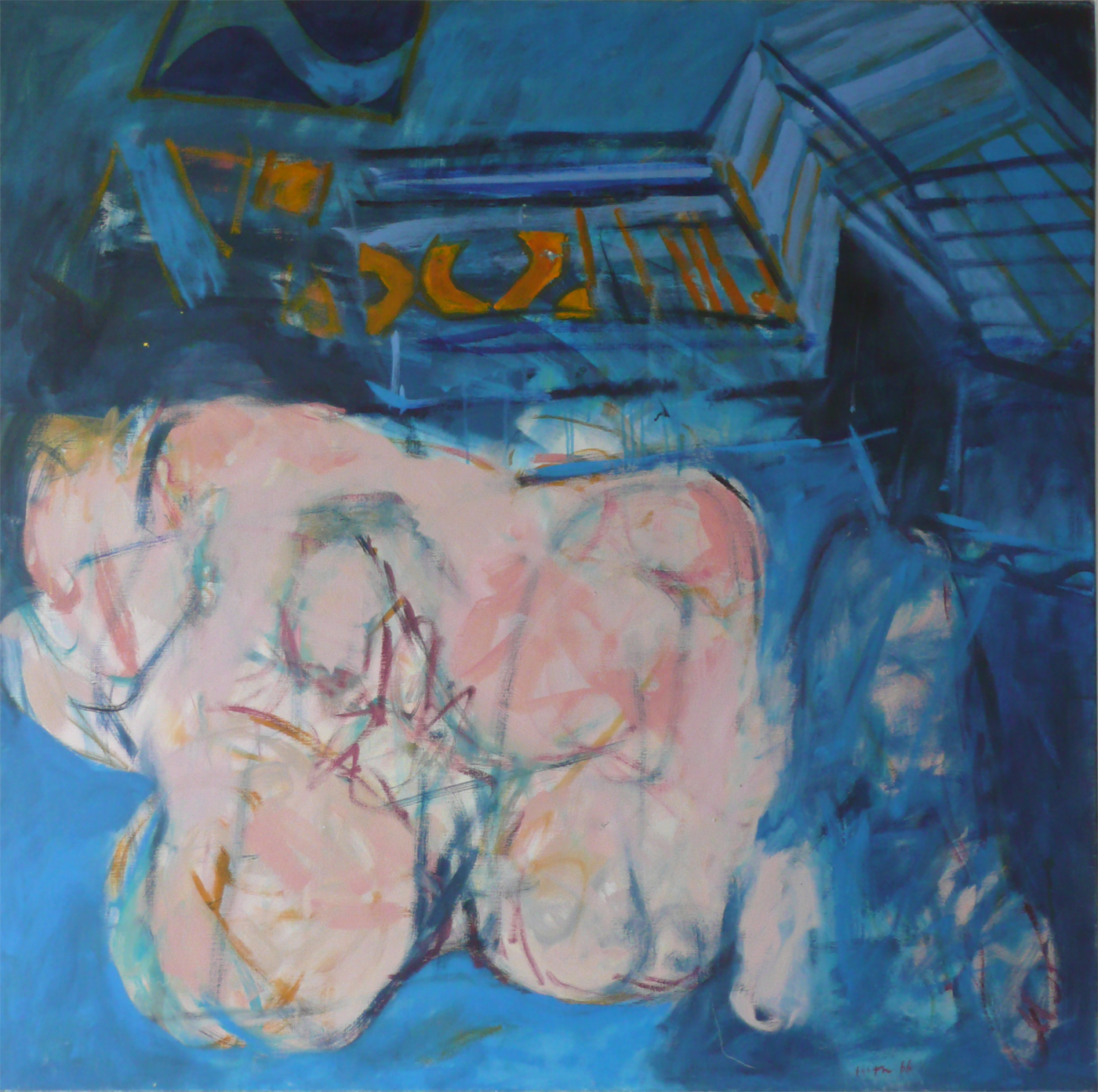 Sans titre, 1968, huile sur toile, 100x100cm