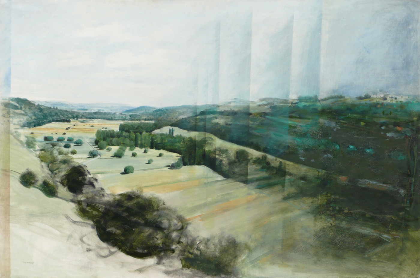 Glissement progressif d’un paysage, 1979, huile sur toile, 146x97cm