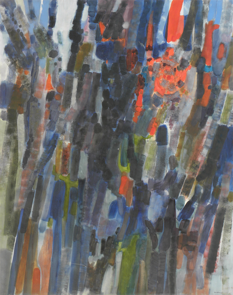 Soleil en forêt, 1961, huile sur toile, 130x162cm