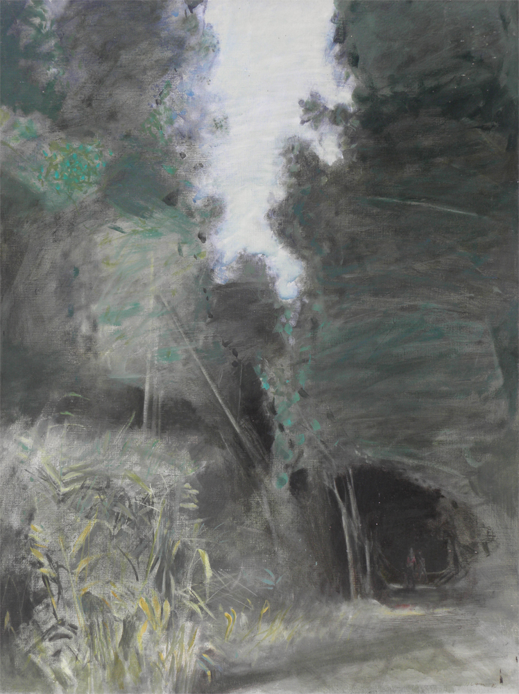 Le passage dans l’Isle, 1980, huile sur toile, 60x81cm